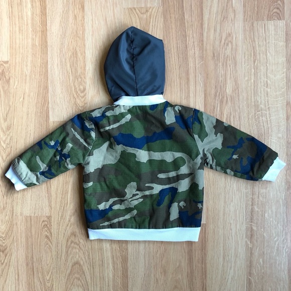 EUC 7 For All Mankind Baby Boy Set-Camo Jacket, Gray Shirt and Khaki Pants - Picture 4 of 13